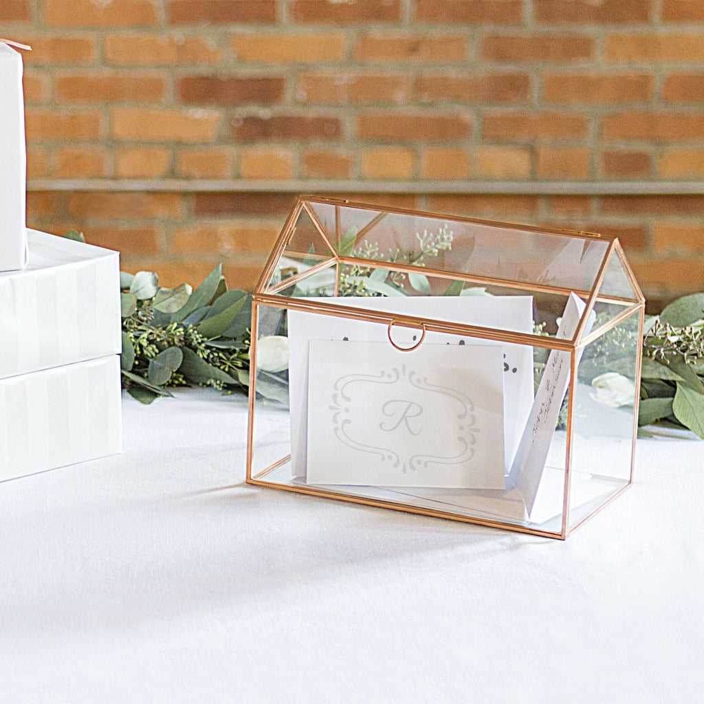 Personalized Glass Terrarium Card Holder T392142