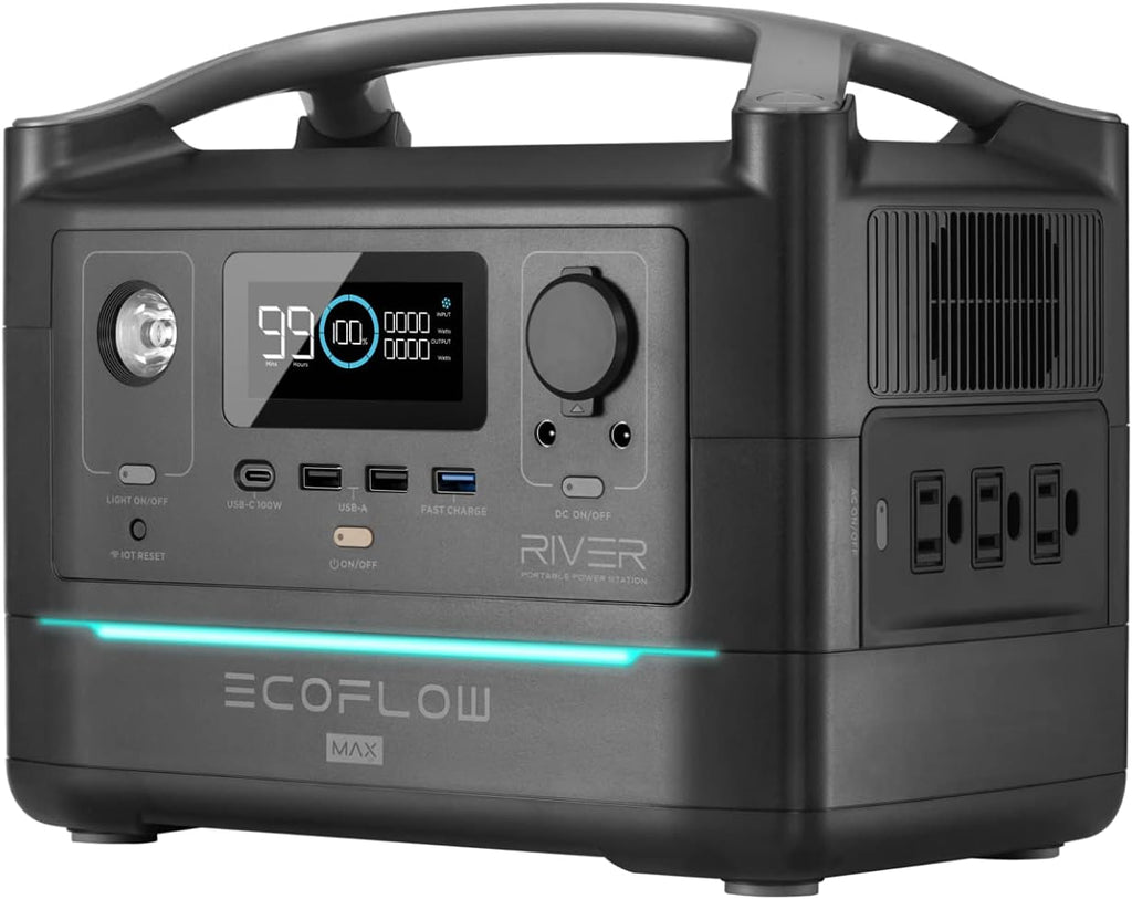 Portable Power Station 576Wh 3 x 600W AC Outlets Solar Generator X3908