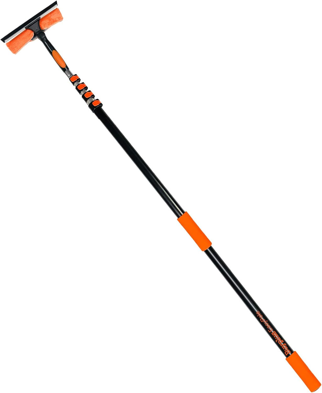 6-to-24 Foot Telescopic Pole Window Squeegee Cleaning 2-in-1 Pack of 2 C2599