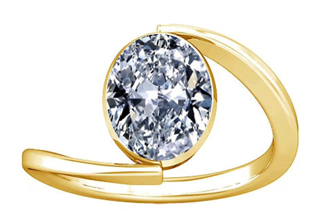 American Diamond Zircon Silver Ring K952749