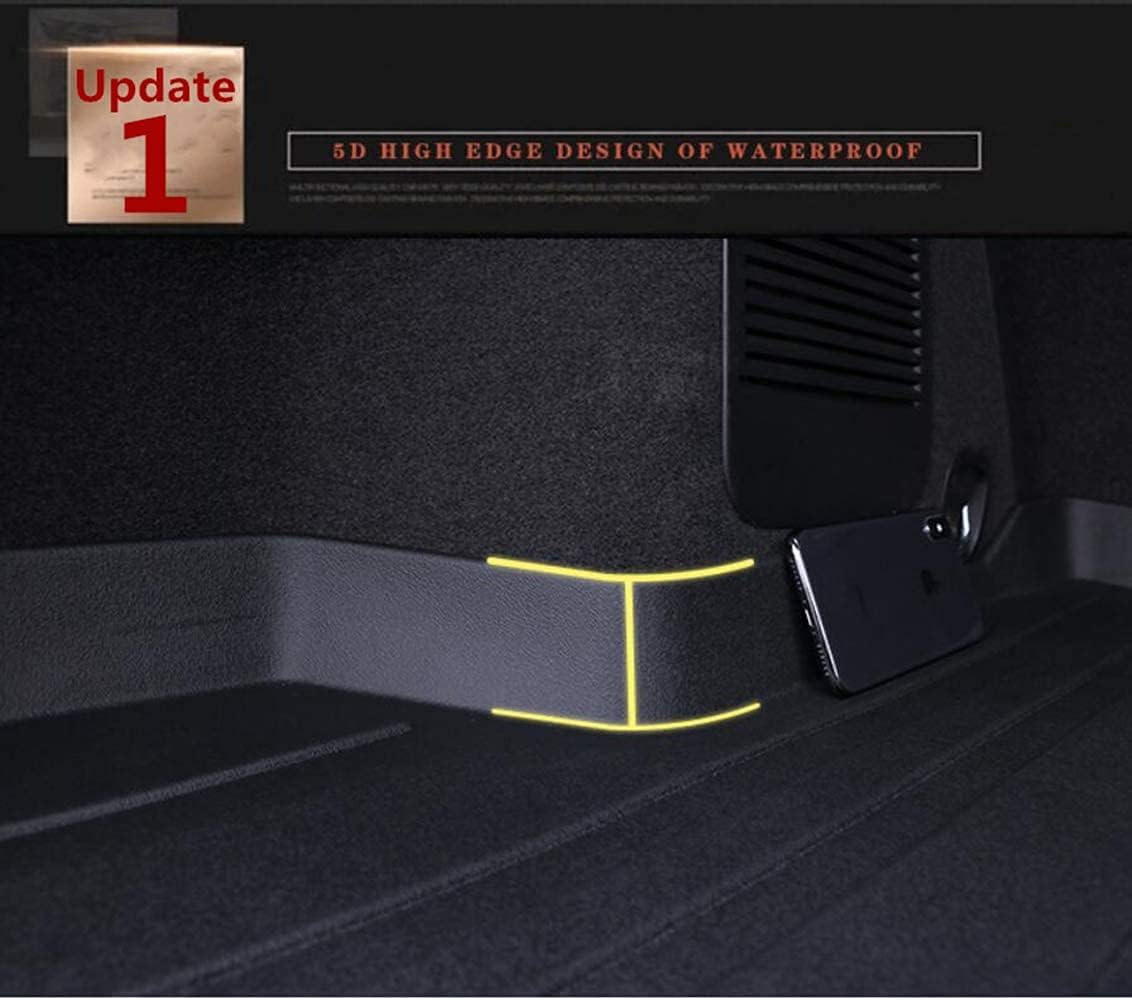 Black TPO Rear Cargo Liners Trunk Tray Mats for Tesla Model Y, Pack of 2 G7263