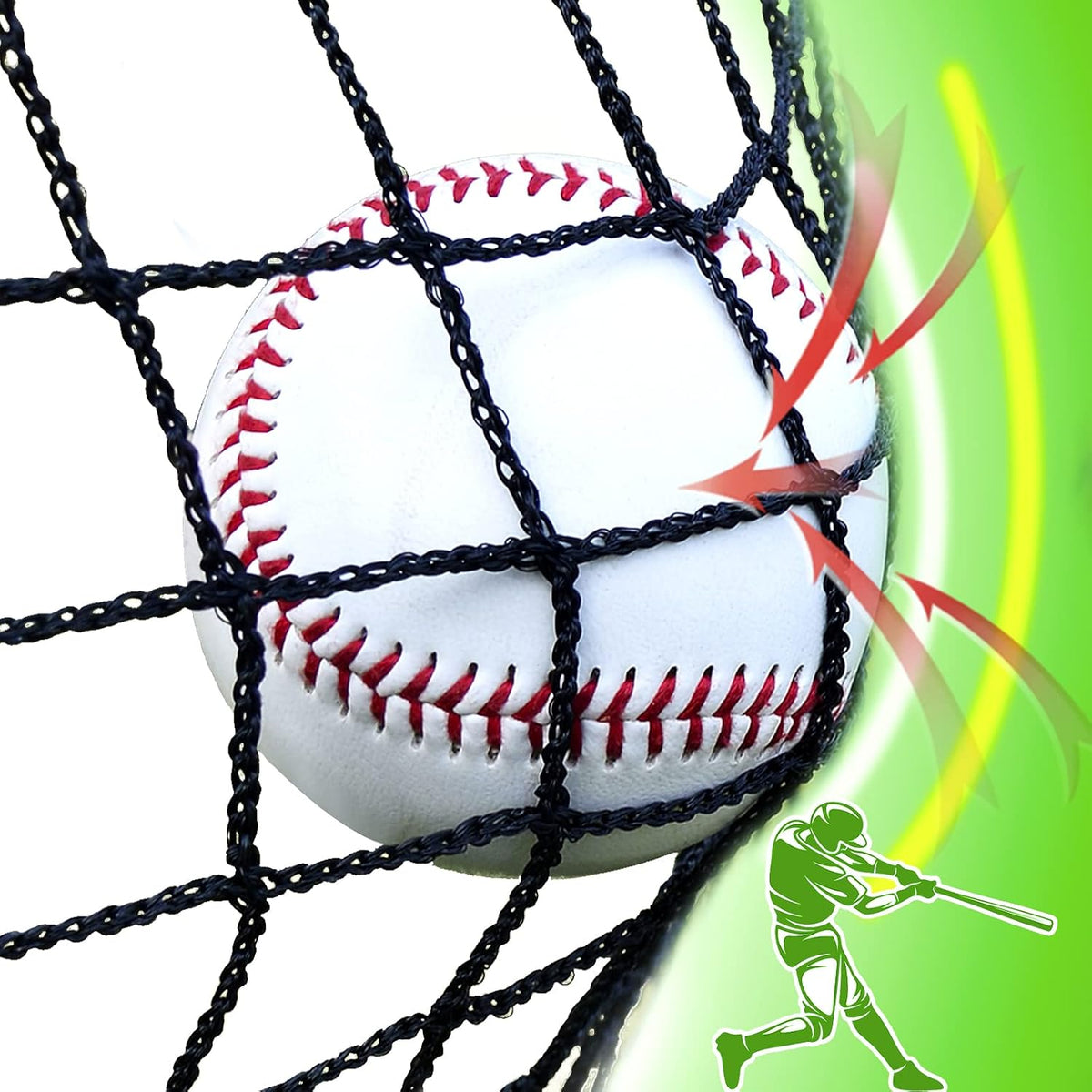 Baseball Backstop Netting 30x 12ft E977347