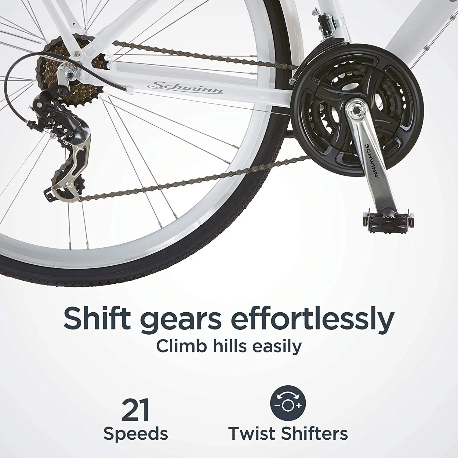 White 700c Women's Hybrid Bicycle K21047