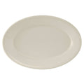 American White Eggshell Wide Rim Rolled Edge Oval China Platter M70449
