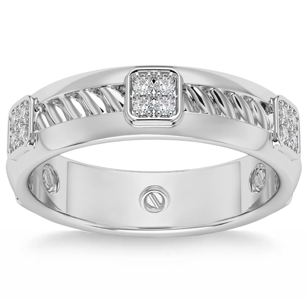 14k Gold Diamond Ring Wedding Band T7785