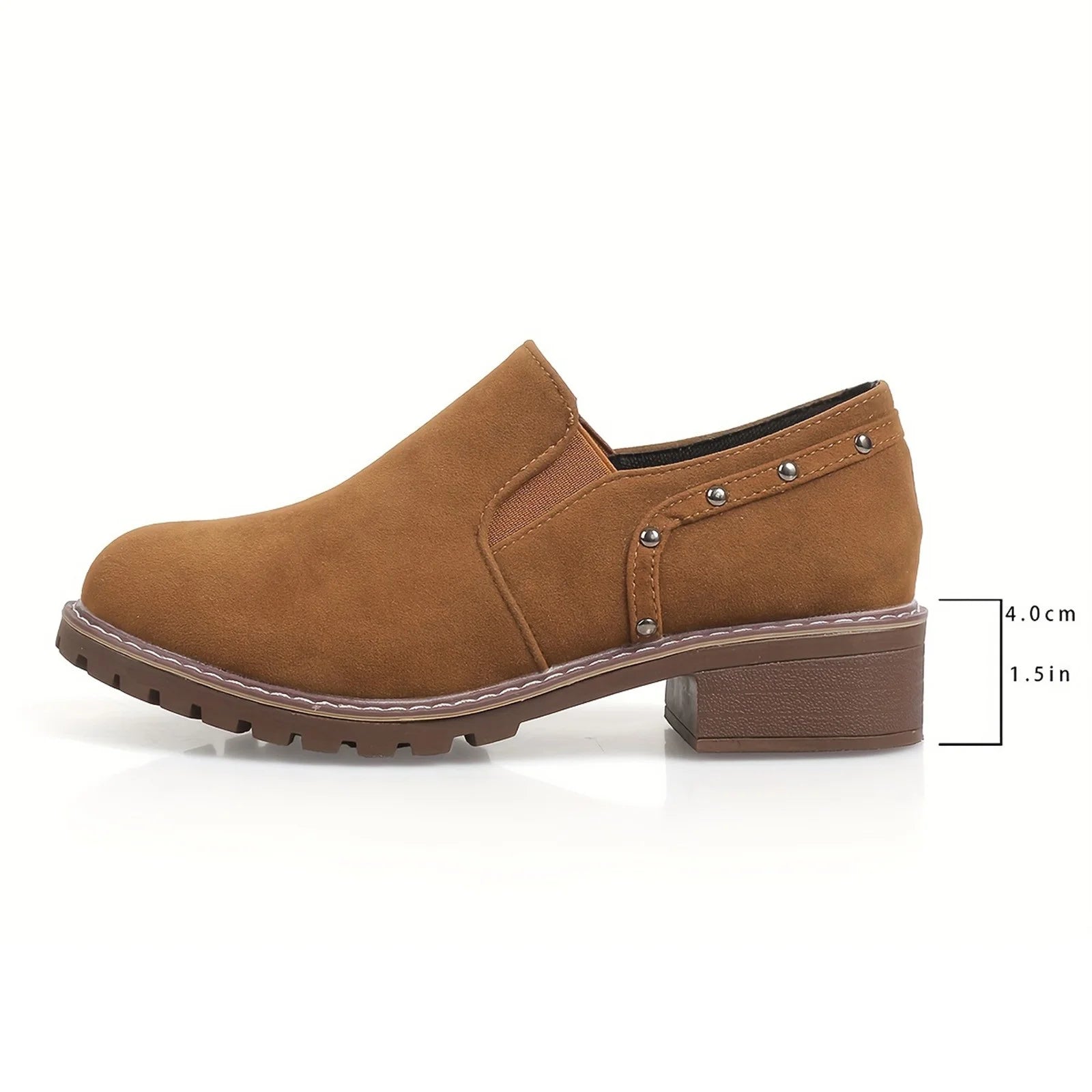 Brown Thick Heel Short Boots W66534