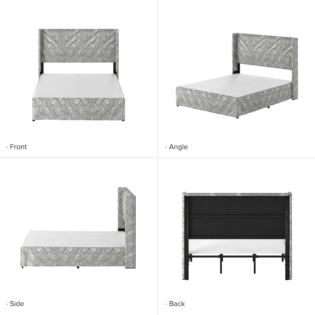 King Upholstered Bed with Washable Slipcover G55092