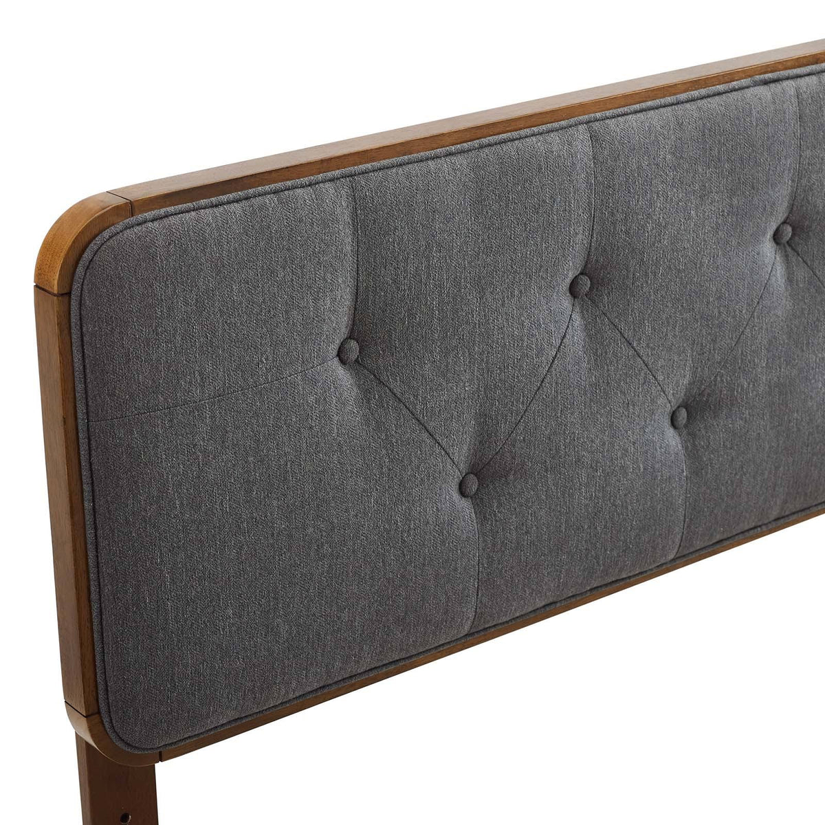 Tufted Twin Fabric and Wood Headboard K7323