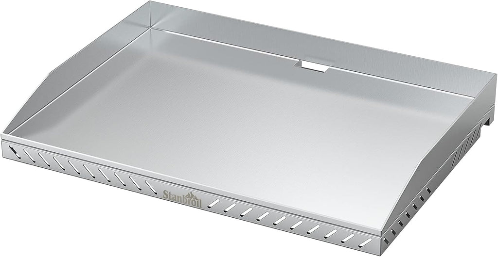 22 Inch Stainless Steel Table Top Gas Grill Griddle for 2 Burners Portable Propane Fueled Grill Q8010
