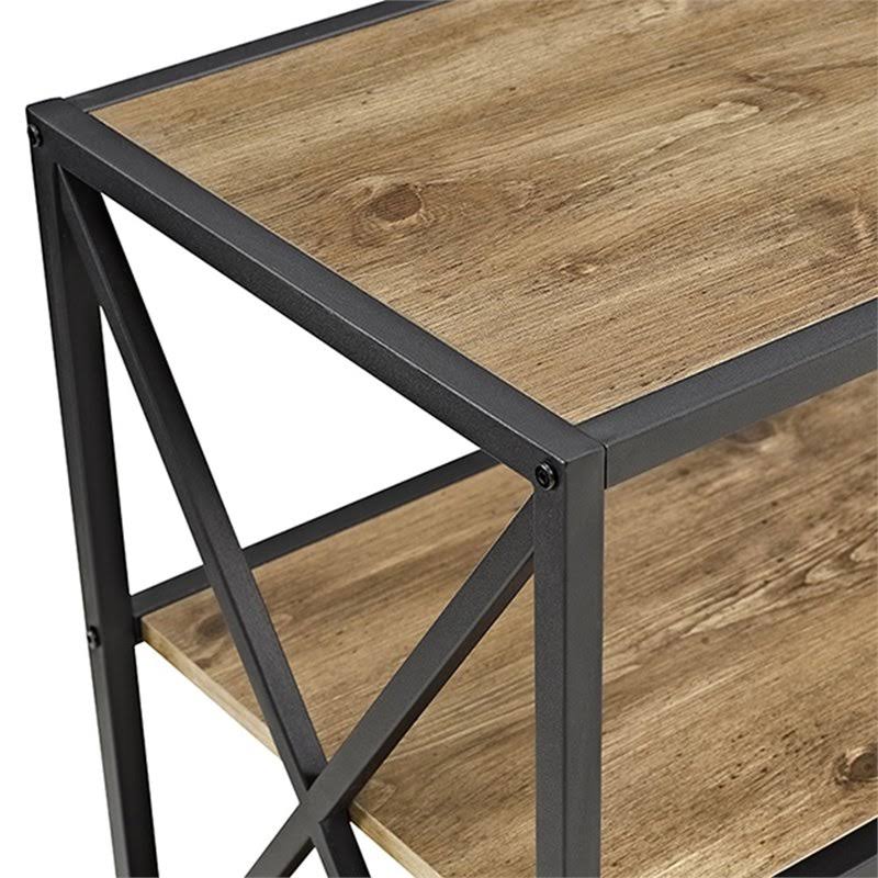 2 Shelf Wide Bookcase in Barnwood H501