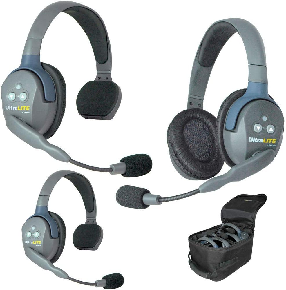 3-Person Headset System with Headphone and Microphone Cleaning Kit H9517