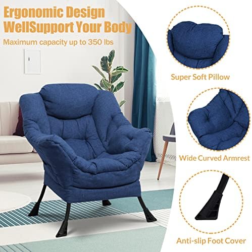 Upholstered Velvet Single Sofa Chair with Side Pocket N808300