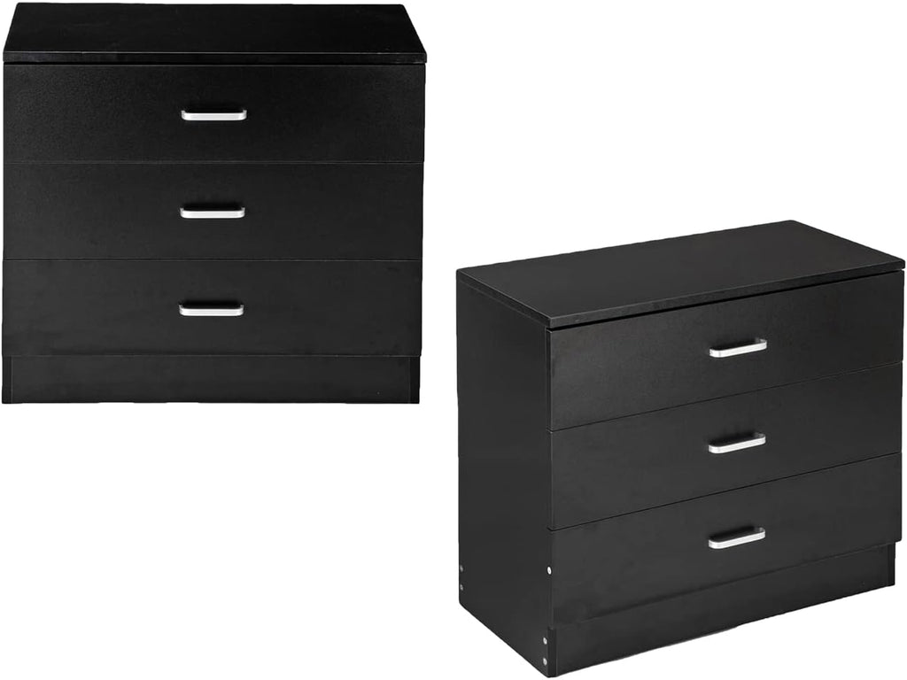 White Wooden Nightstand Set of 2 with Two Drawer J7931