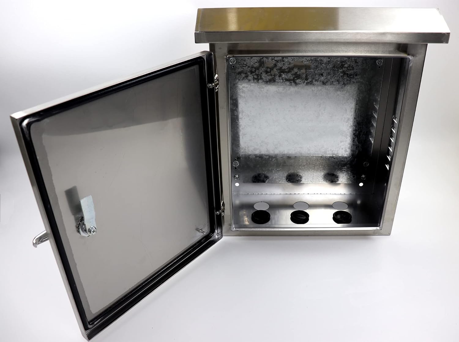 304 Stainless Steel Outdoor Electrical Enclosure Box 20 H x 16 W x 8 D with Mounting Plate O160