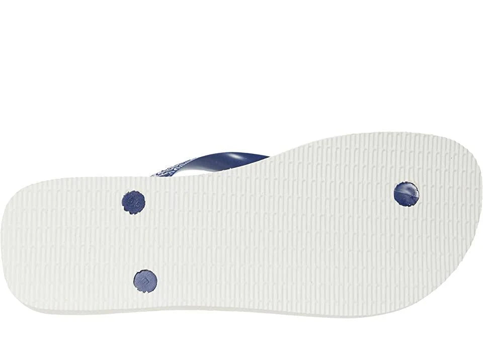 White/Navy Blue/White Flip Flops P192933