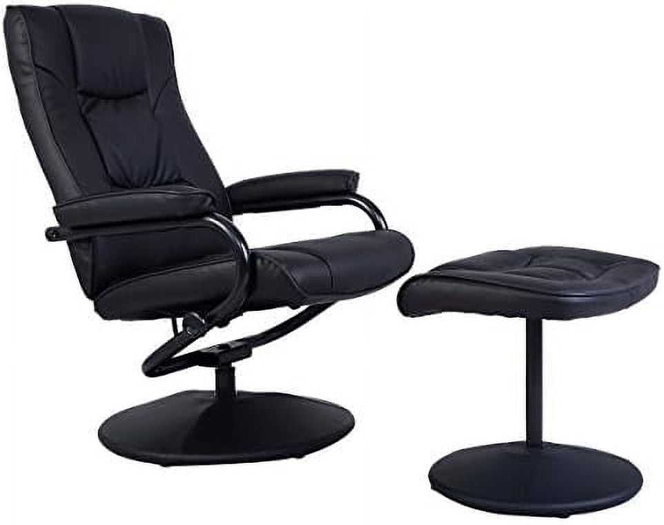 Gray PU Leather Recliner Chair with Ottoman K78515