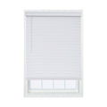 White Faux Wood Cordless Room Darkening Horizontal Blinds P568