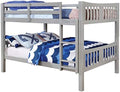 Twin Over Twin Wood Bunk Bed in Gray G578