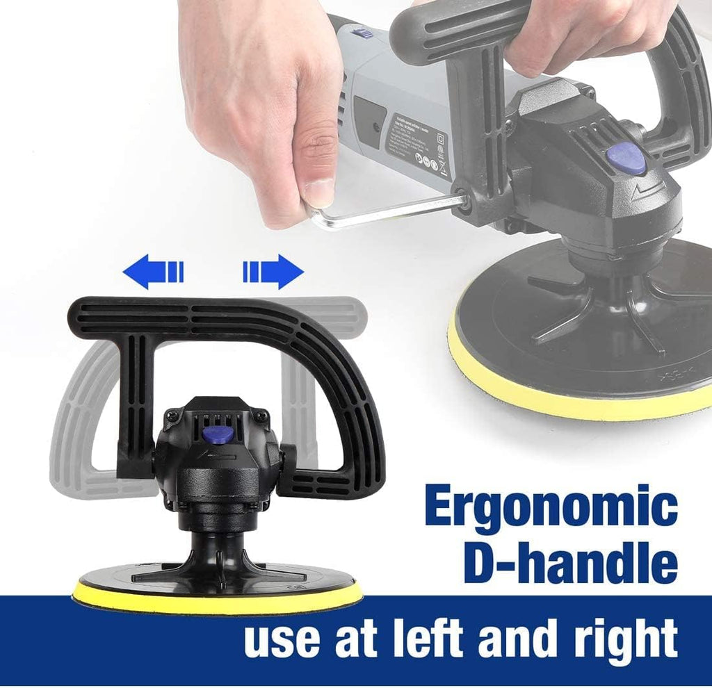 7-inch Buffer Polisher with 4 Pads, 6 Variable Speed K813
