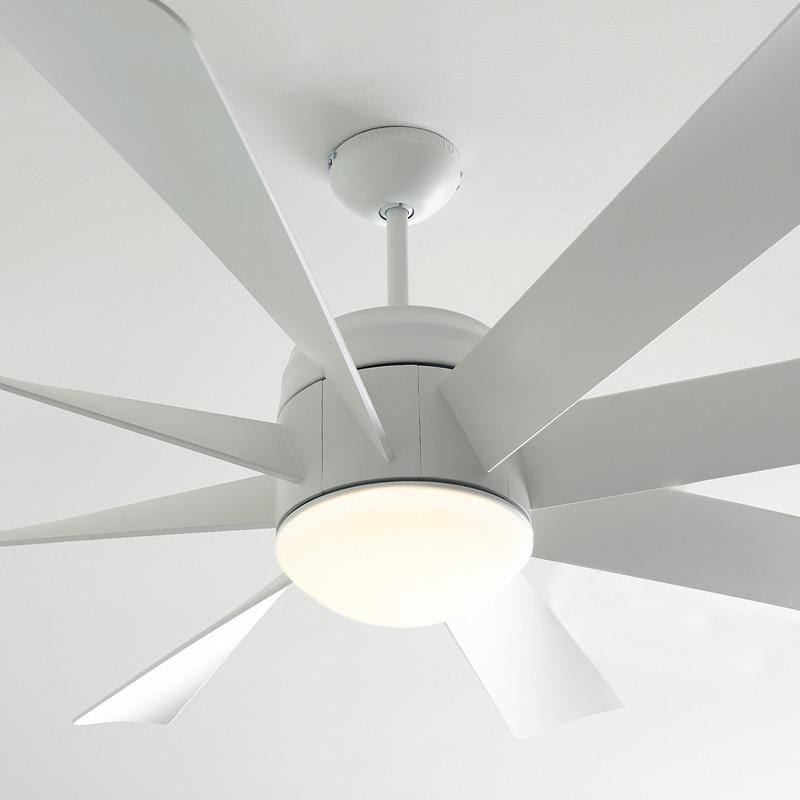 56x22 LED Ceiling Fan Brushed Steel X43087