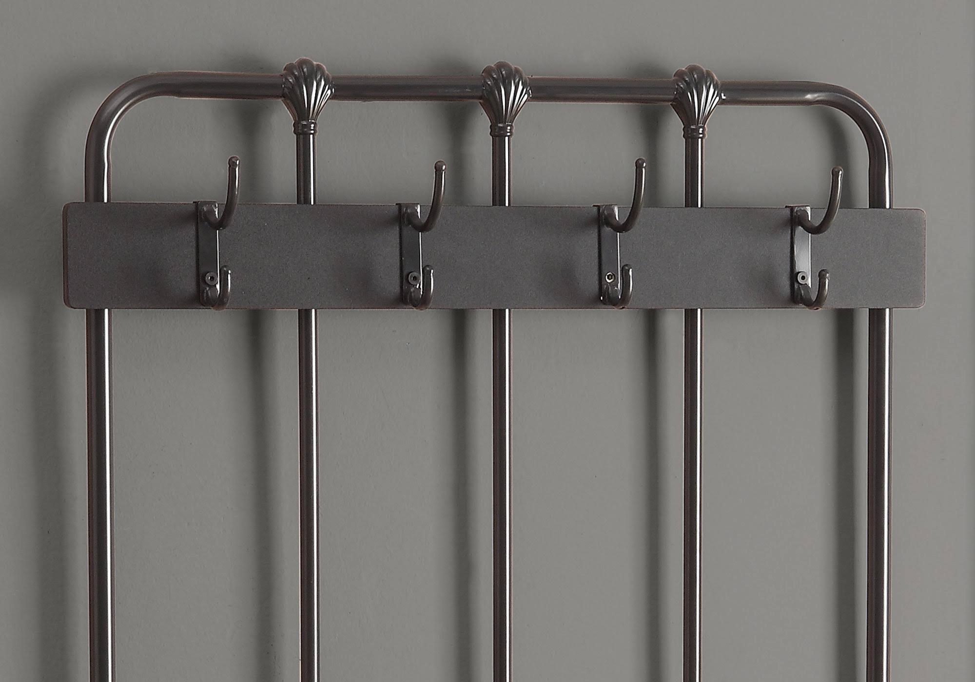 Charcoal Grey Metal Bench Q367198