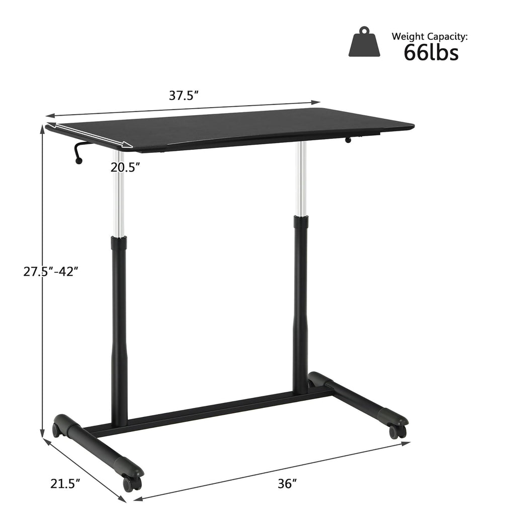 Black Height Adjustable Standing Desk M75508