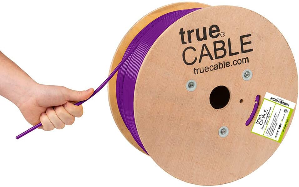 1000ft White 23AWG 4 Pair Solid Bare Copper Bulk Ethernet Cable Q146751