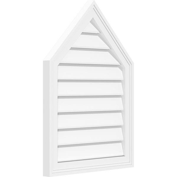 Peaked Top Surface Mount PVC Gable Vent A1843