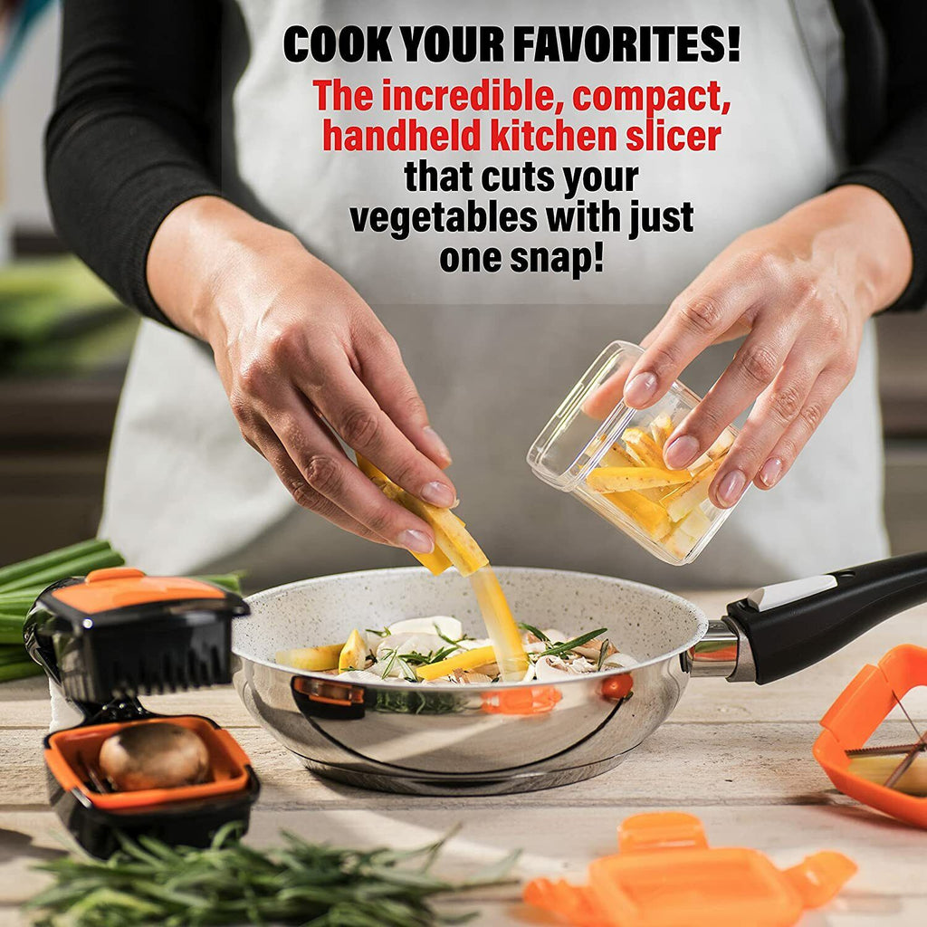 Food Vegetable Chopper Dicer with Stainless Steel Blades & Container I75491