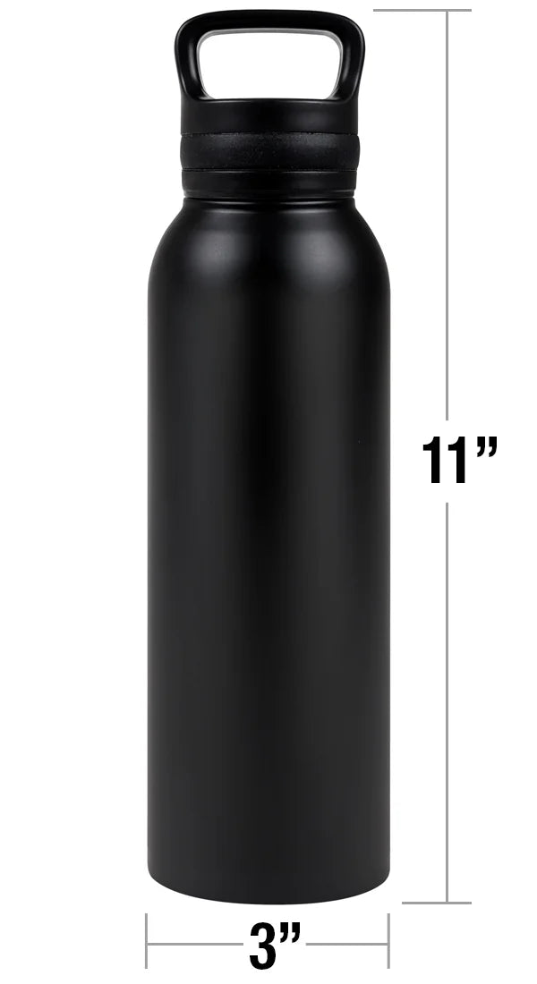 24 oz Vacuum Insulated Stainless Steel Canteen Water Bottle with Loop Cap T718138