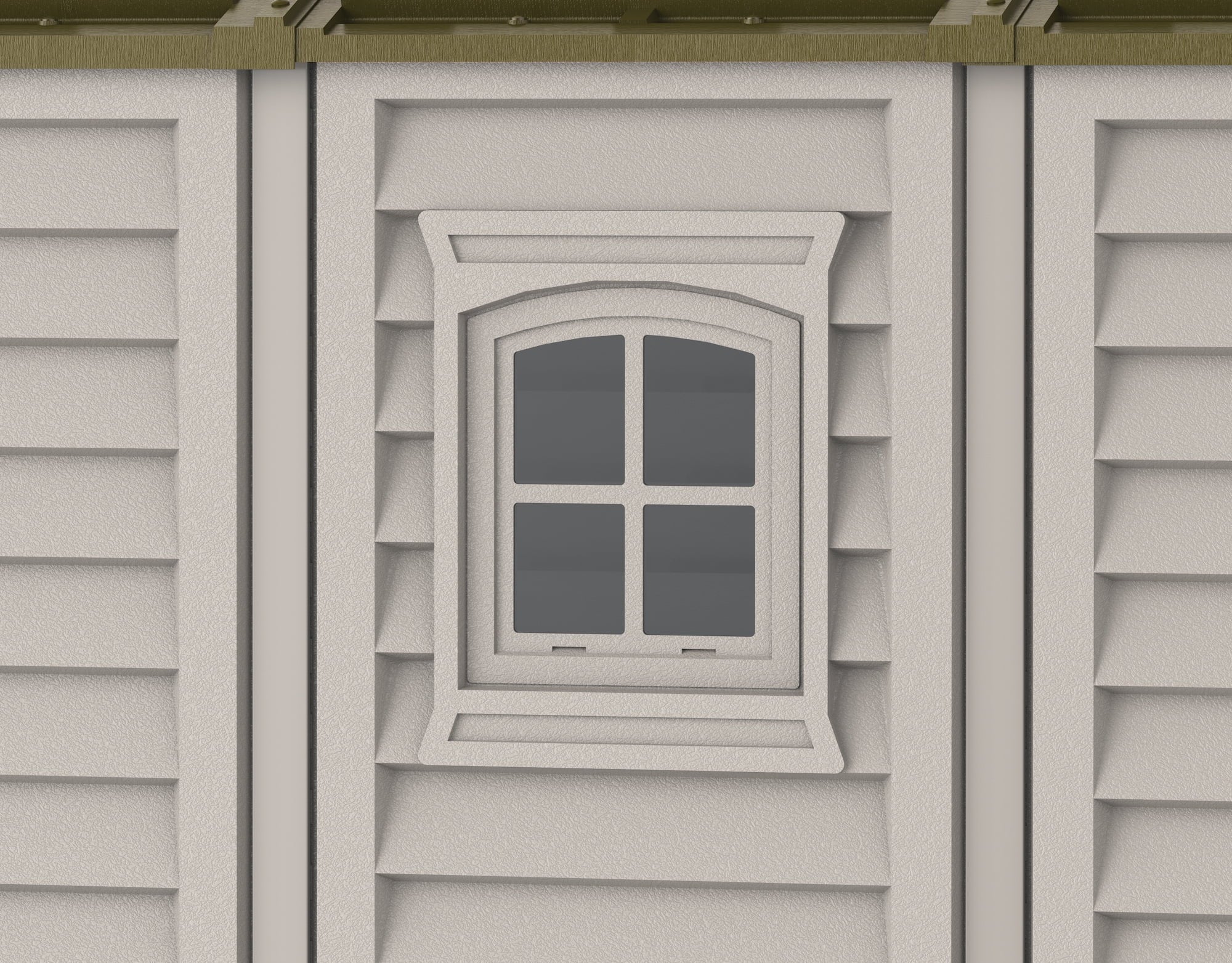 Offwhite/Brown 8x8 Outdoor Storage Shed L985552