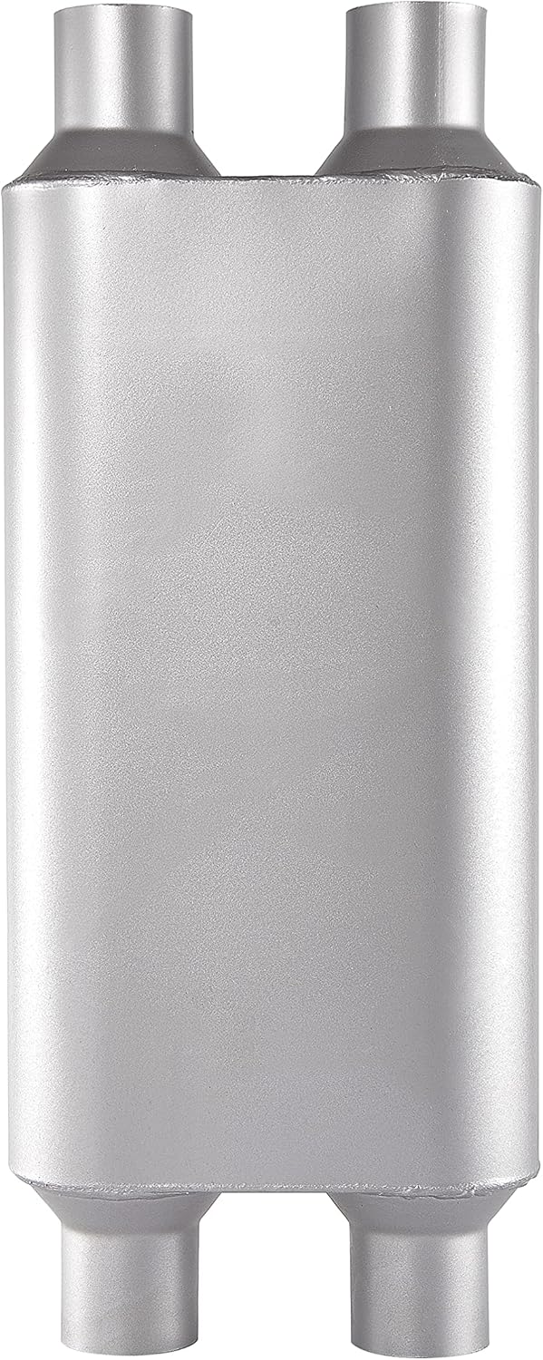 2.25 inch Inlet Outlet Performance Automotive Muffler Exhaust Pack of 2 X712070