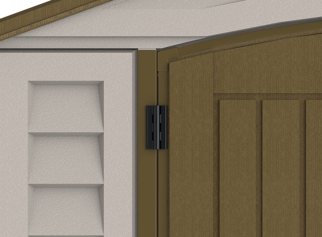 Offwhite/Brown 8x8 Outdoor Storage Shed L985552