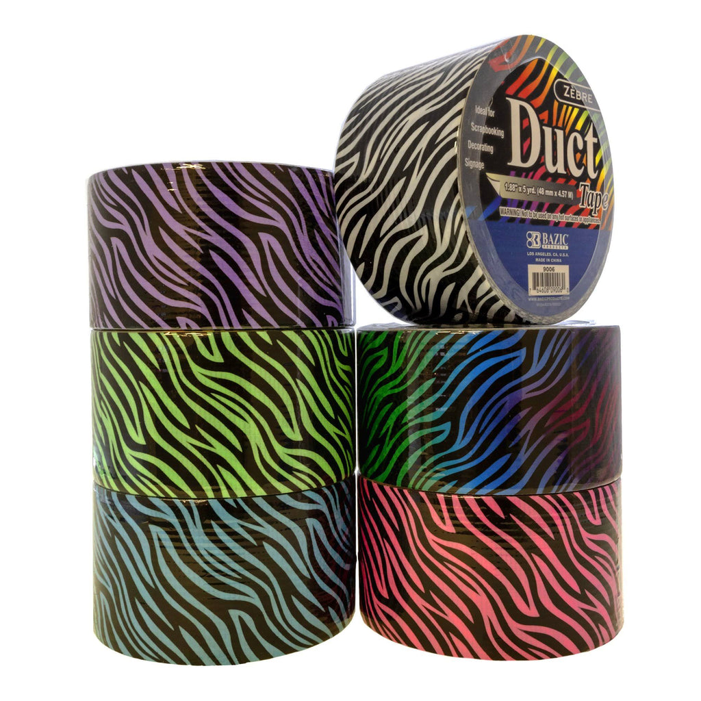 1.88 inch x 5 Yards Zebra Duct Tape (24/Case) X3140