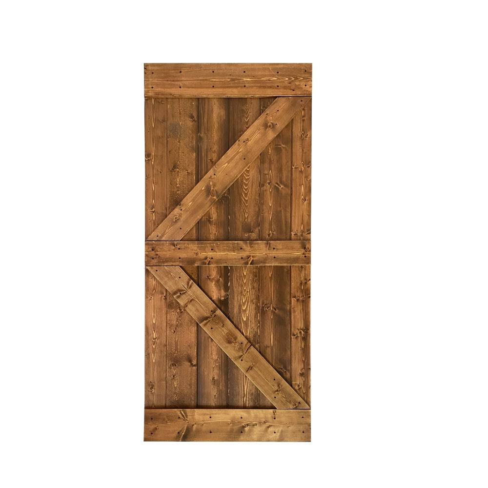 Espresso Solid Knotty Pine Wood Interior Sliding Barn Door Slab X508323