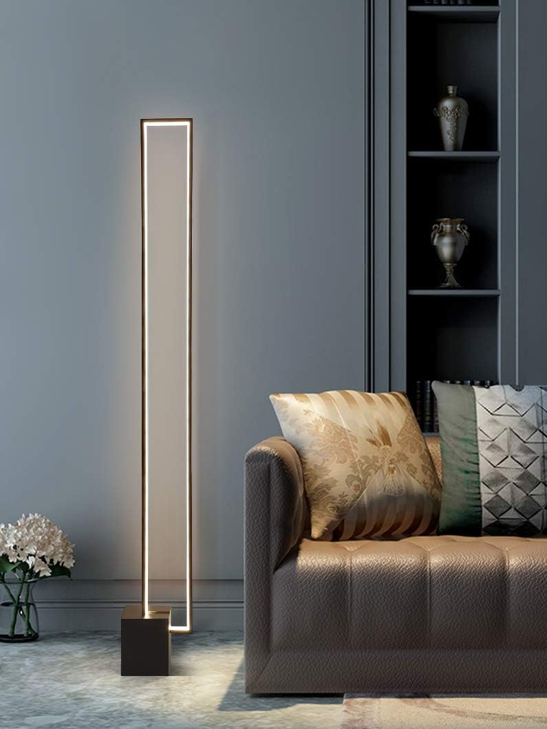 Modern LED Floor Lamp with Remote Control, Dimmable 3 Colors Temperature 3000K-4500K-6000K I56275
