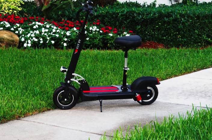 Black/Red Folding Electric Scooter J7684