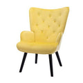 Yellow Velvet Accent Chair J720537