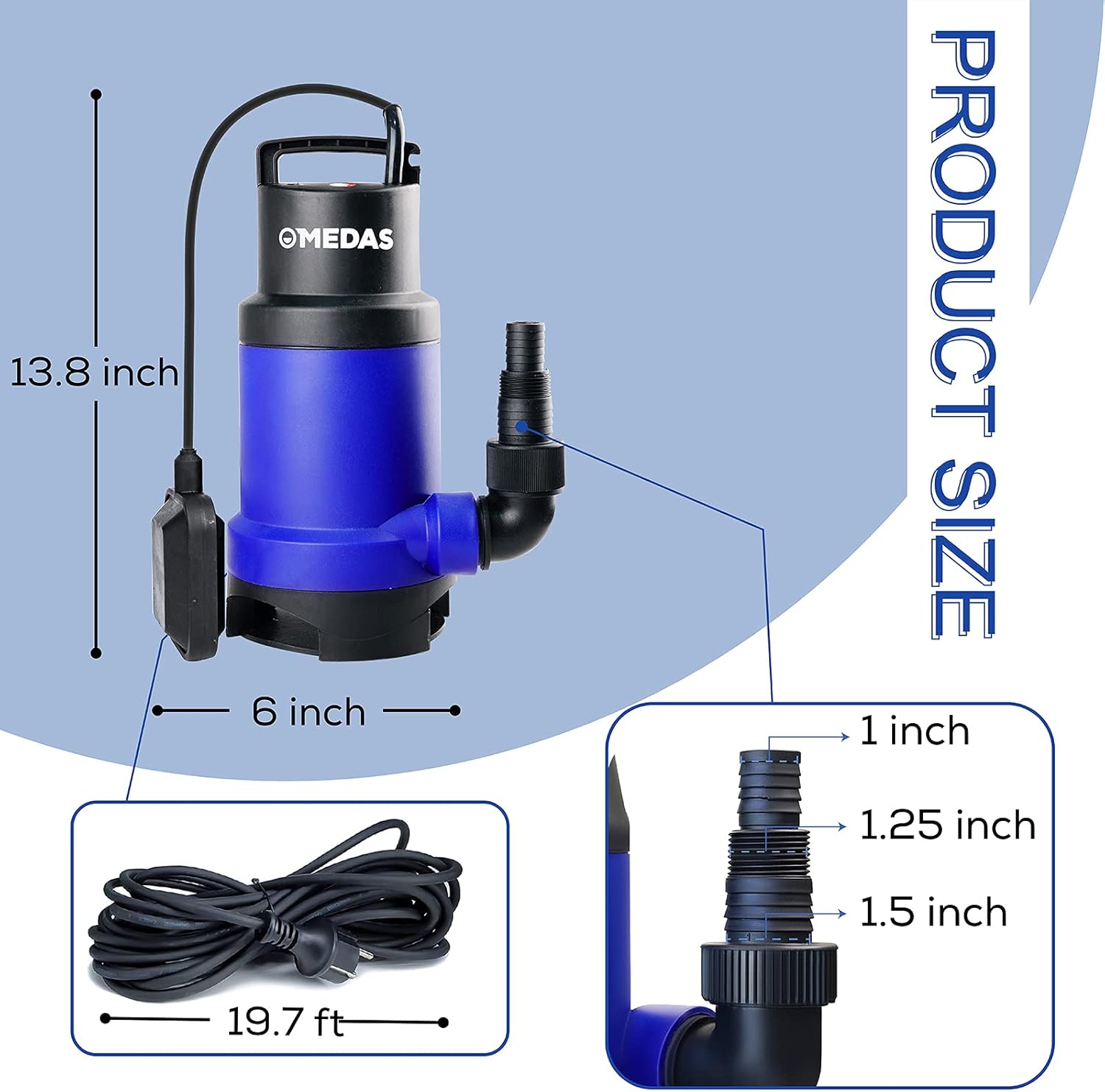 2 Pack 750W Submersible Dirty Water Pump with Float Switch K611