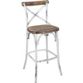 Antique White Solid Wood Bar Stool G5514