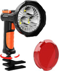 Rechargeable 4000 Lumen LED Spotlight with Detachable Red Light Filter W9175