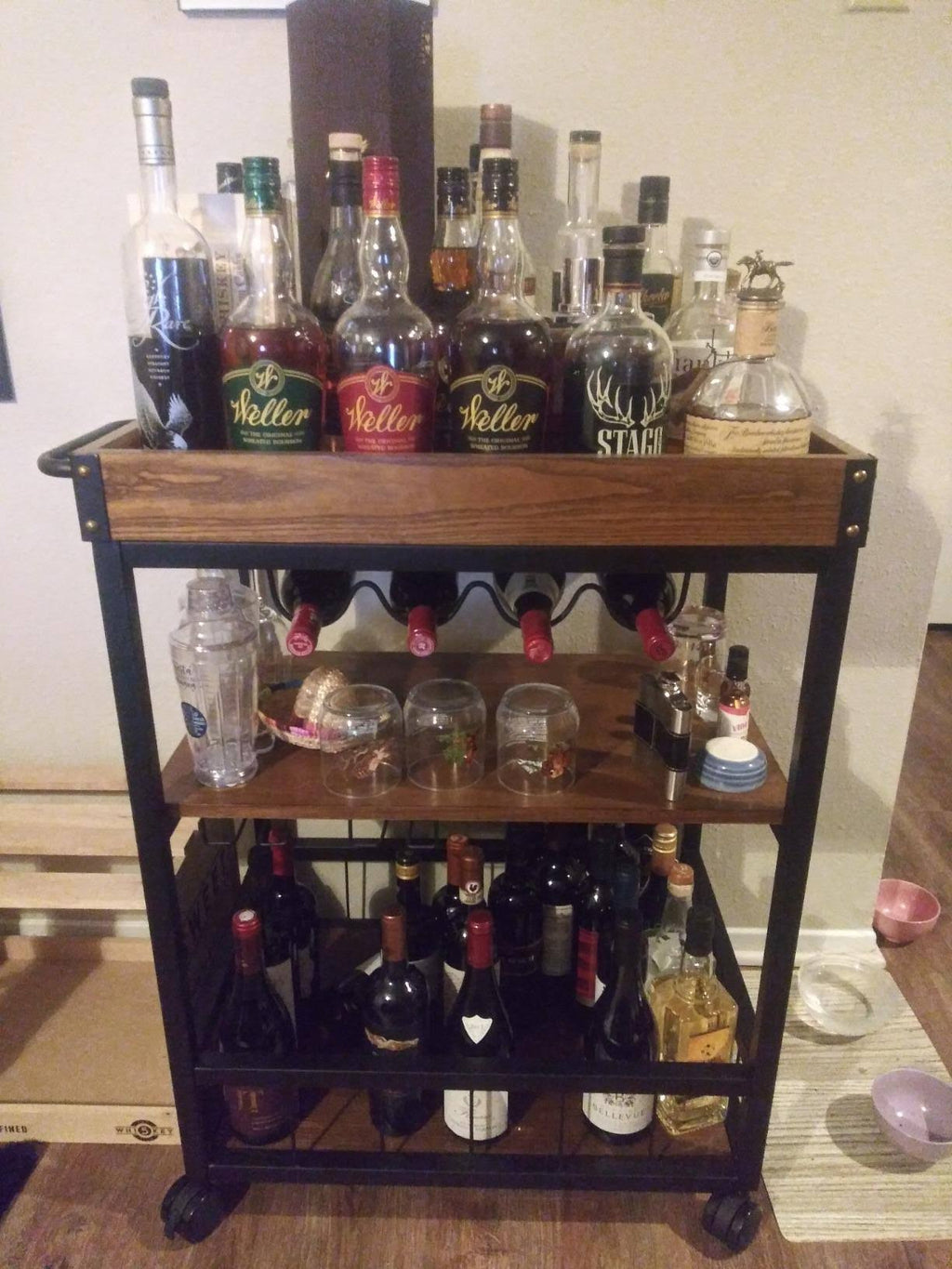 Black Kitchen Cart Z424
