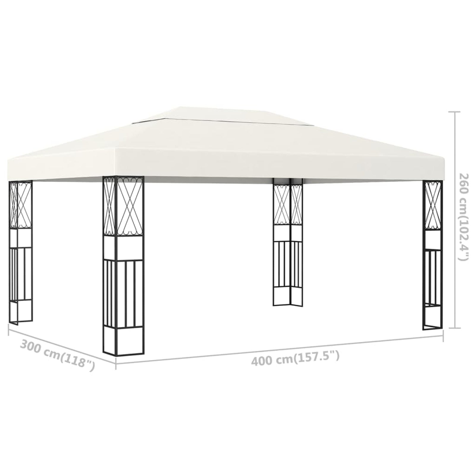 Cream Fabric Gazebo H1634