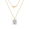 10K Yellow Gold Emerald Cut Solitaire Necklace T959601
