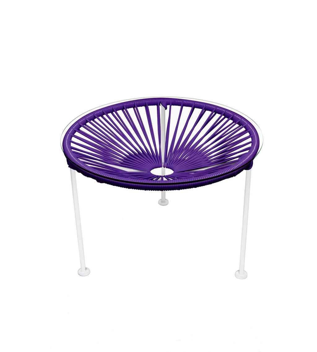 Purple Weave Table on White Frame Z206991