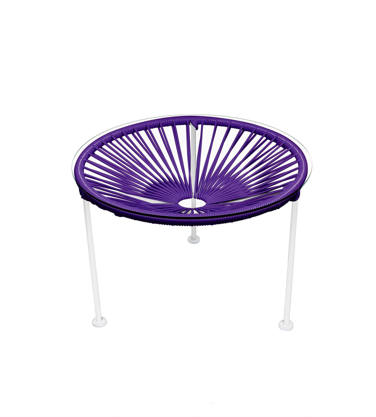 Purple Weave Table on White Frame Z206991