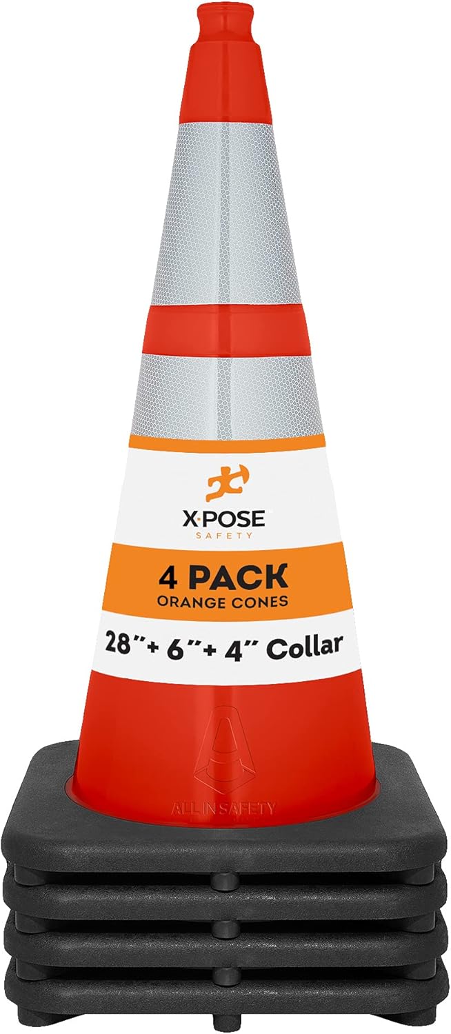 28 Inch Orange PVC Plastic Traffic Cones X729929