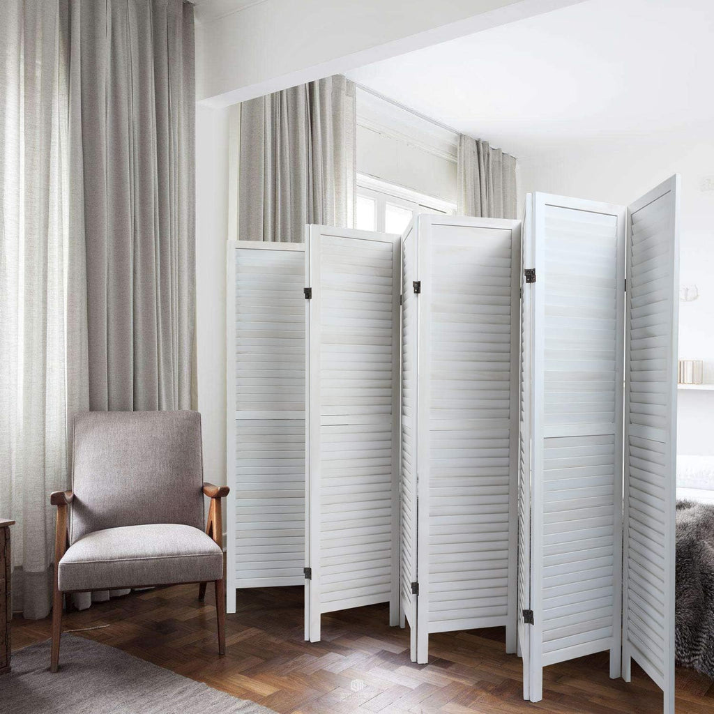 8 Panel Sycamore Wood Freestanding Room Divider M990920