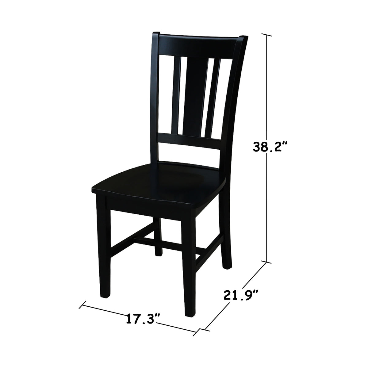 Black Splatback Dining Chair (set of 2) U39034