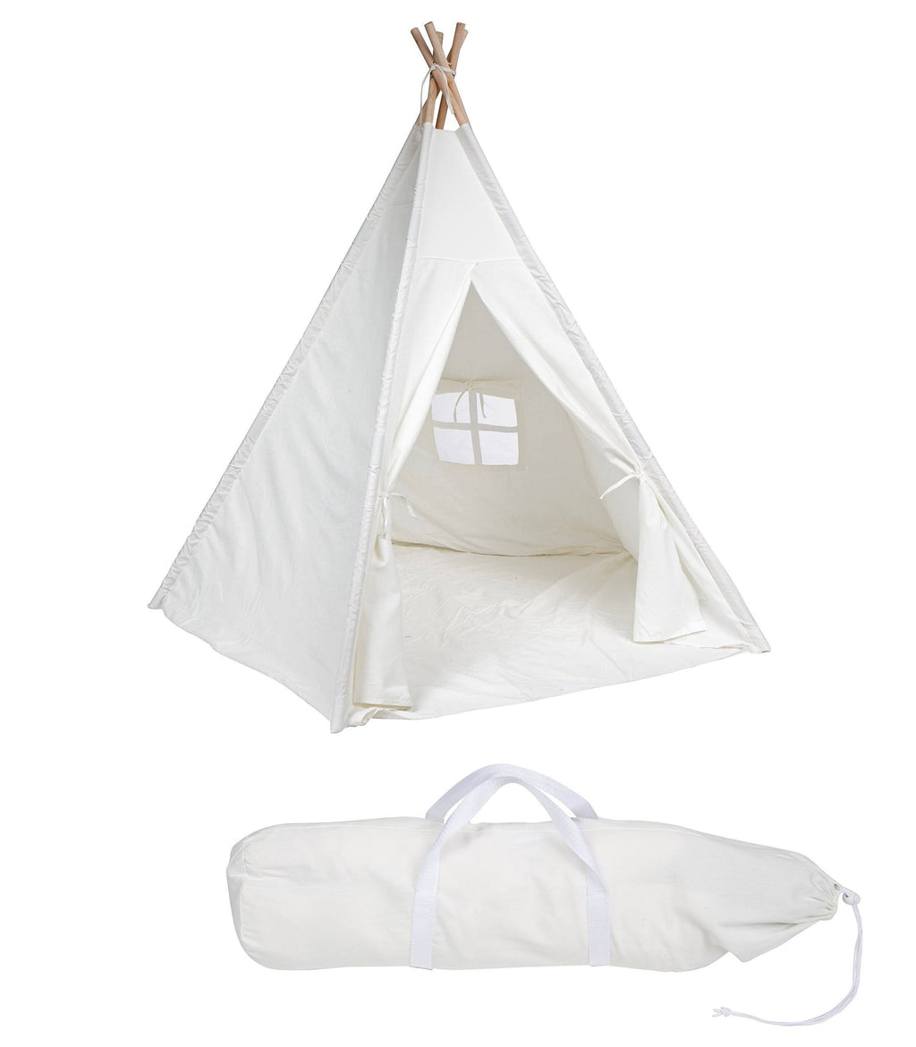 White Pine Wood Teepee Play House with Carry Case Q654607